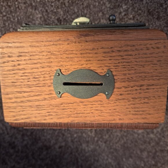 Antique USPS Post Office Box Door Bank With Combination And Original Brass Door - Picture 2 of 9